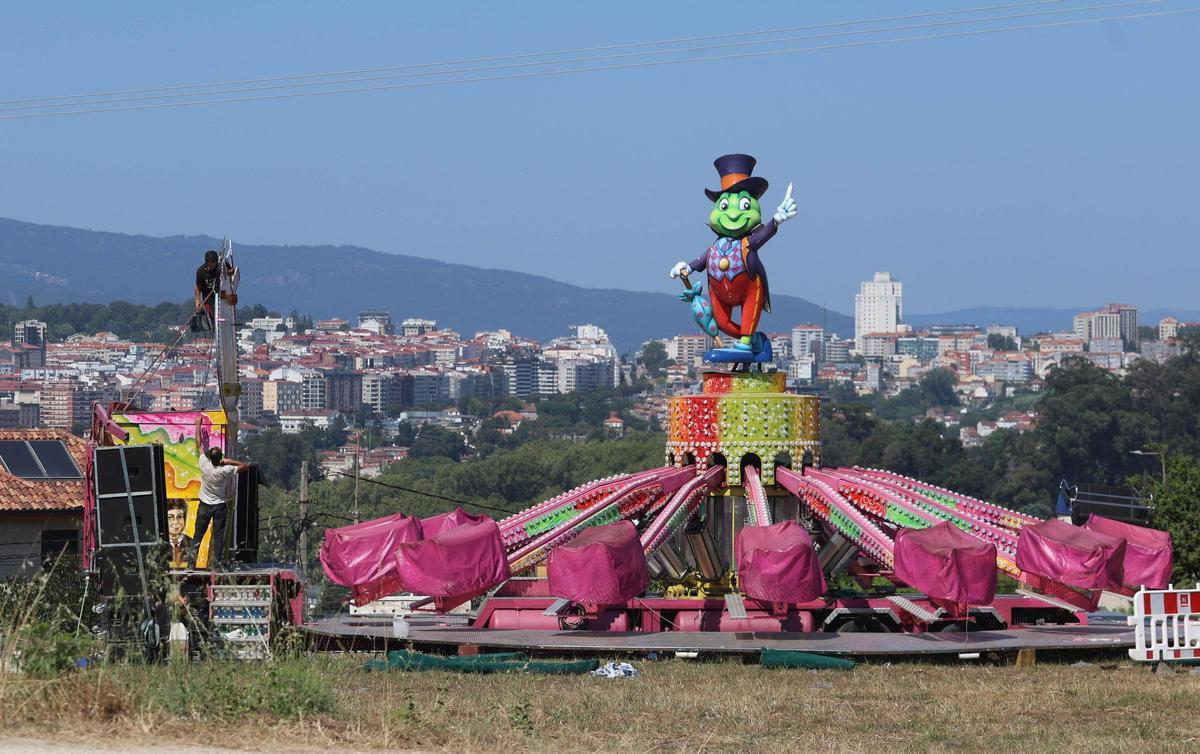 La atracción del saltamontes en las fiestas de Matamá en 2024