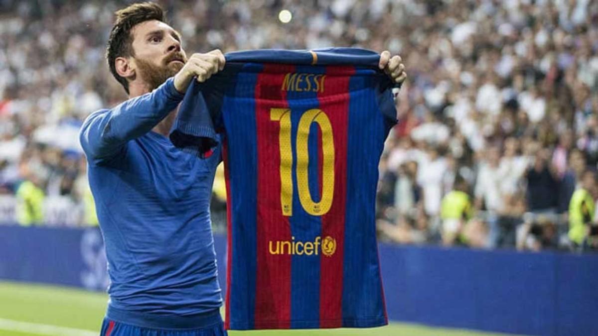 La icónica imagen de Messi en el Bernabéu
