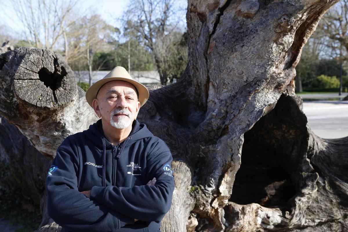 Pancho Amat, ayer, en el parque Isabel la Católica.