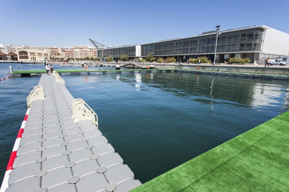 Nueva zona de baño en la Marina de València