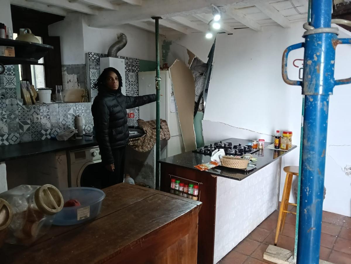 La exatleta Aliuska López Pedroso en su casa de Lavarejos.