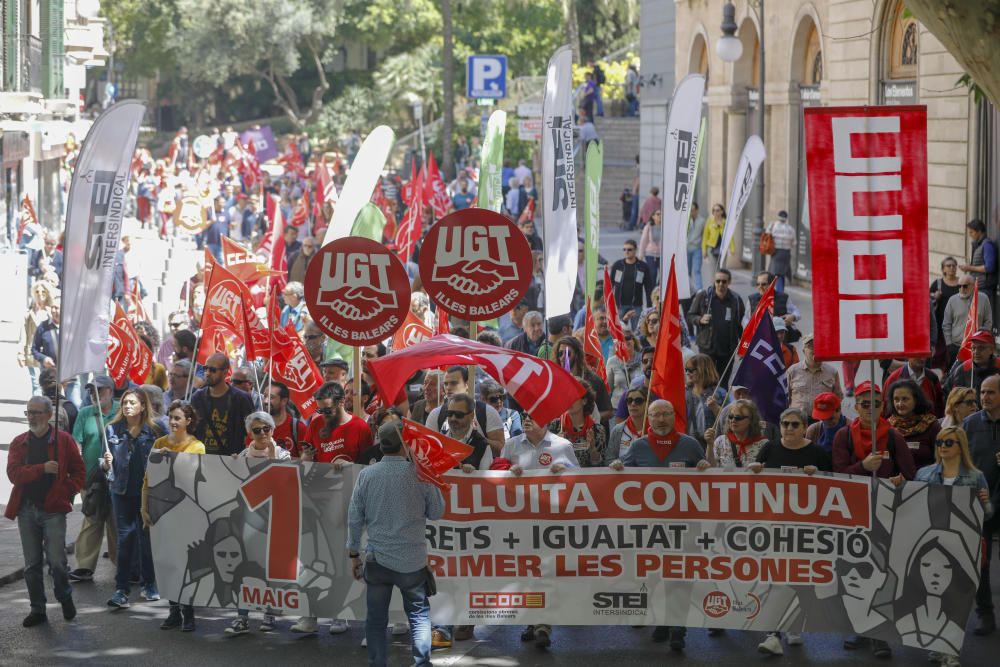 Unas 2.000 personas reivindican en Palma la recuperación de derechos de los trabajadores