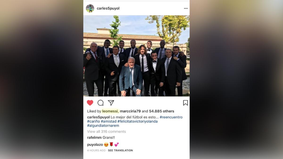 Captura de imagen del like de Leo Messi