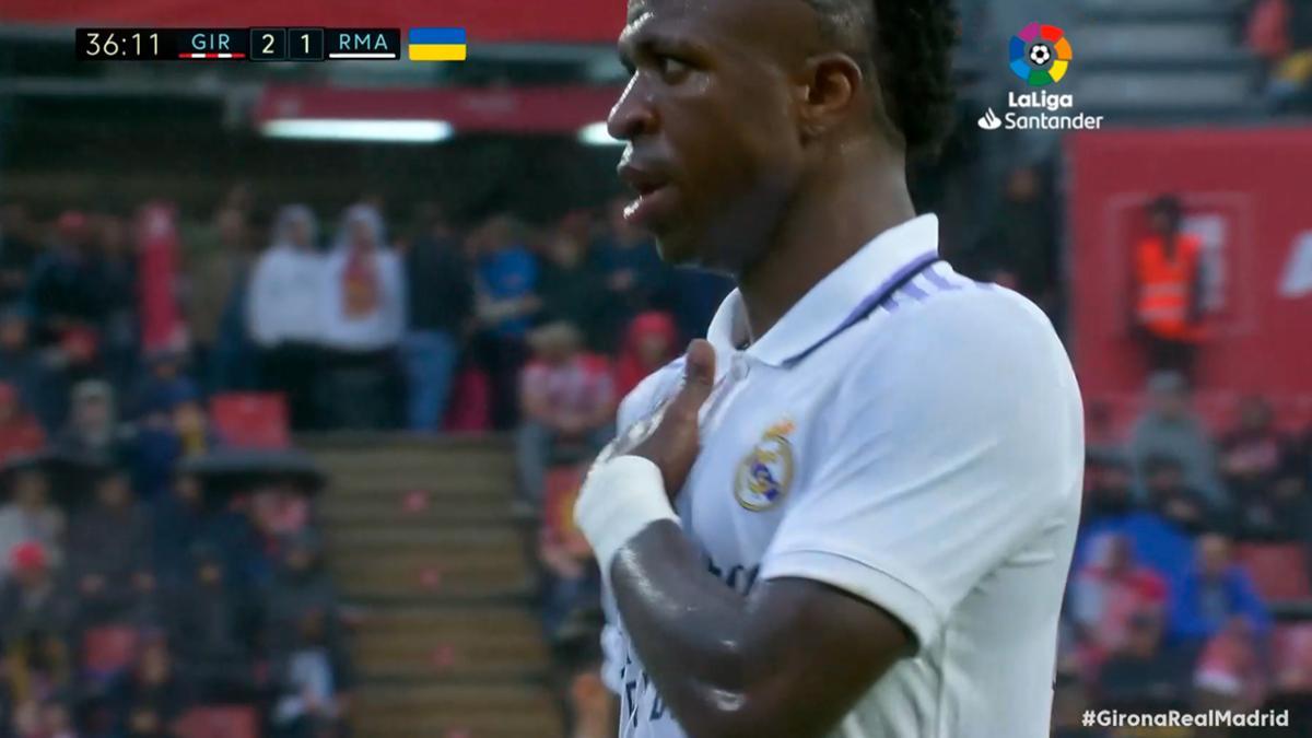 Girona - Real Madrid: El gesto de Vinicius