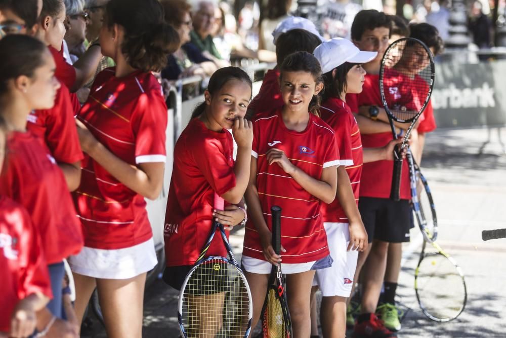 Partido de exhibición del Torneo Dionisio Nespral entre Pablo Carreño y Albert Montañés en el Paseo de Begoña