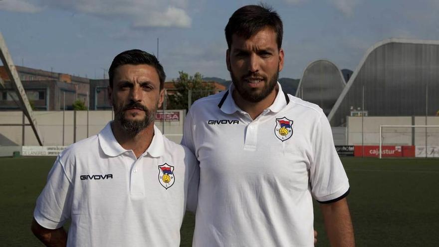 Clemente, a la izquierda, junto a Hernán Pérez, en Ganzábal.