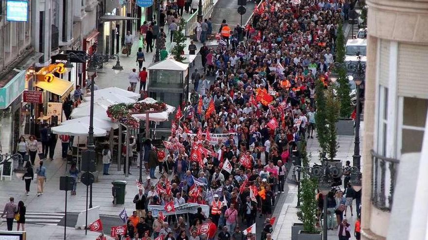 Manifestación contra el cierre de Vestas en León, el pasado jueves.