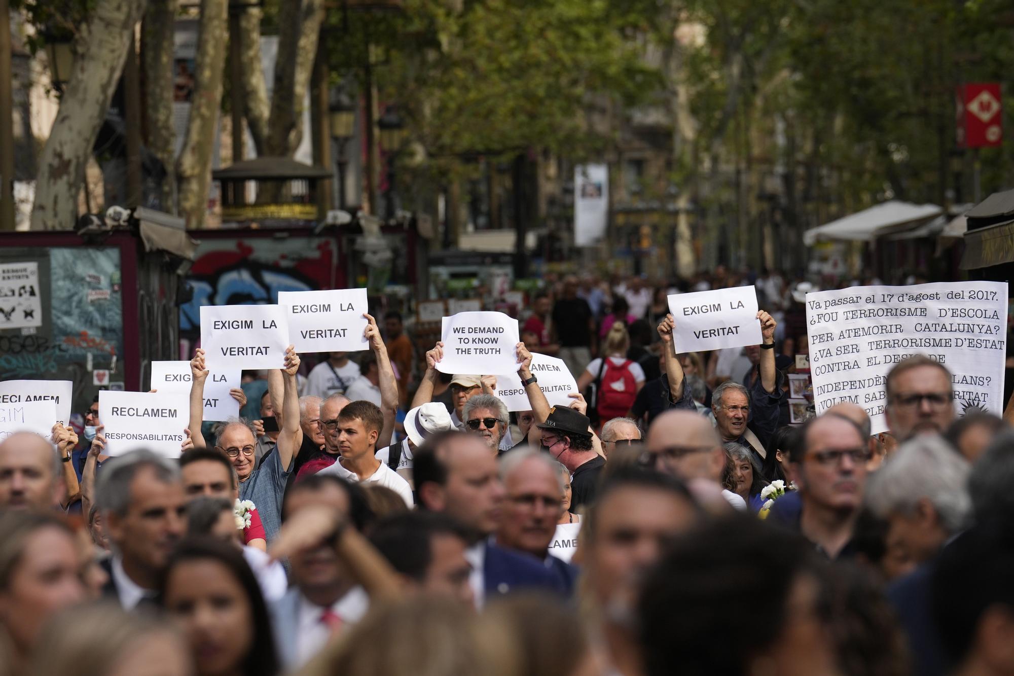 Quinto aniversario de los atentados de Las Ramblas