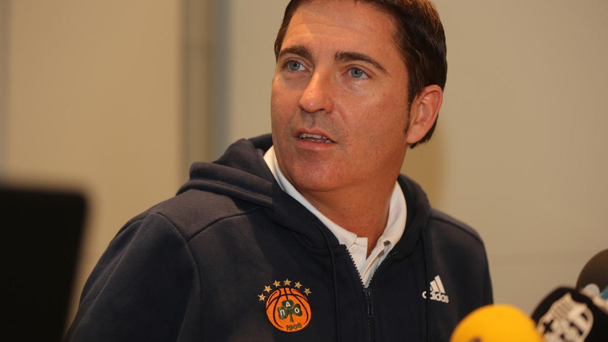 Xavi Pascual, técnico del Panathinaikos, en una de sus recientes visitas a Barcelona