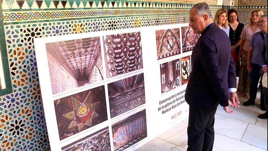Los alfarjes mudéjares del Real Alcázar lucen restaurados sus casi 700 años de historia