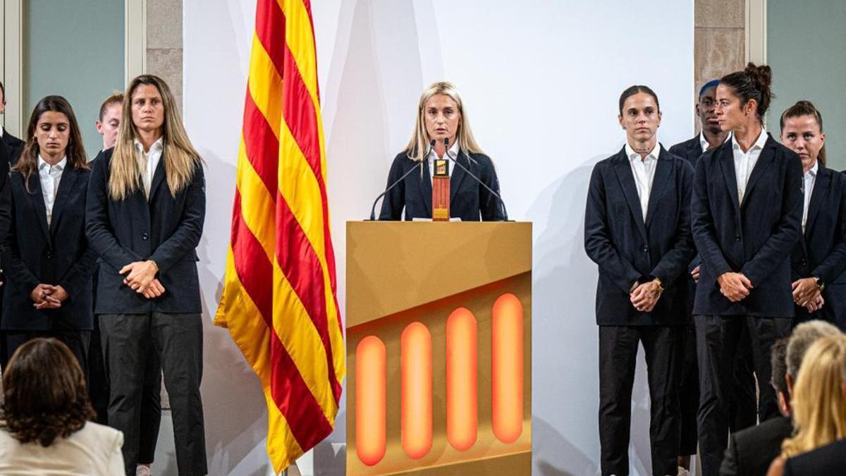 Alexia Putellas, en su discurso tras recibir el Barça la Medalla de Honor del Parlament.