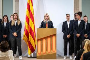 Las jugadoras del Barça reciben la Medalla de Honor en la categoría de Oro del Parlament