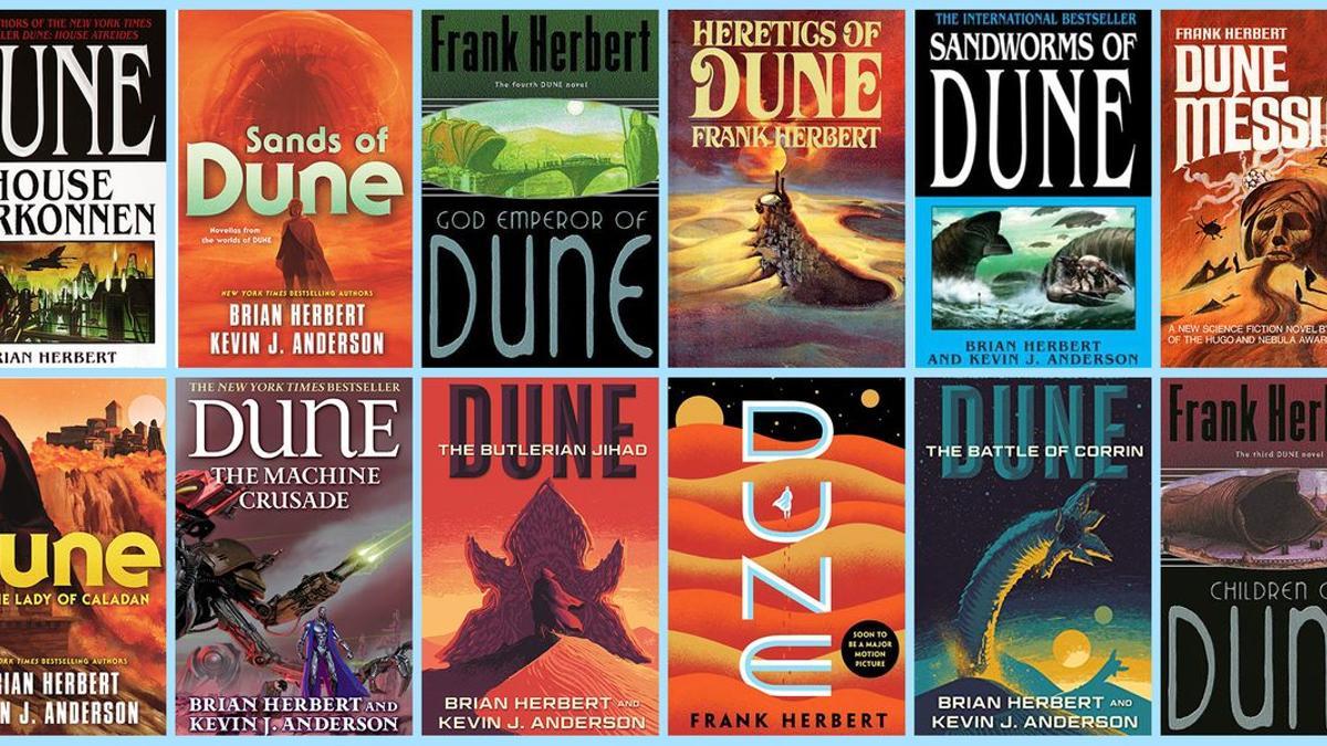 Portadas de algunos de los libros que forman el universo de 'Dune'