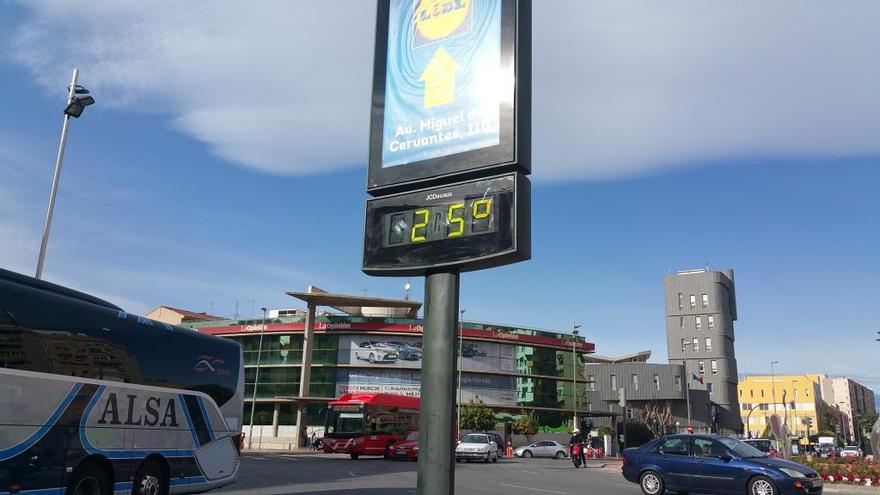 El termómetro de Plaza Castilla esta mañana.