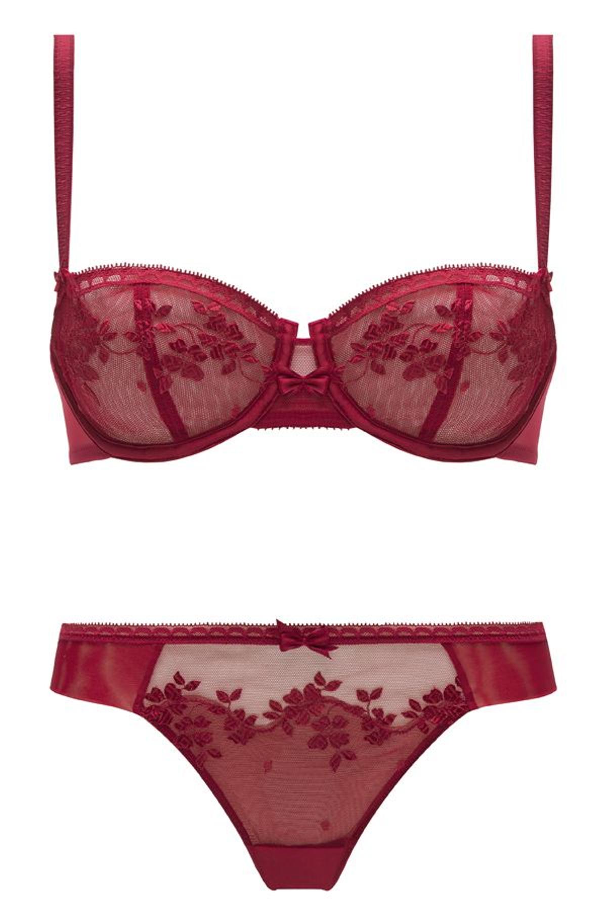 Navidad lencera: conjunto rojo Chantelle