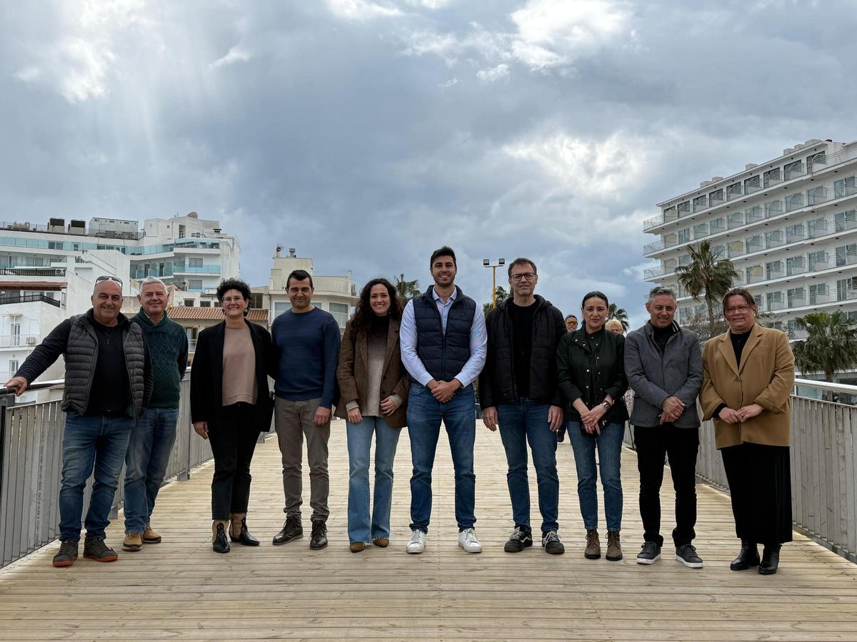 Un momento de la inauguración del puente de s'Illot.