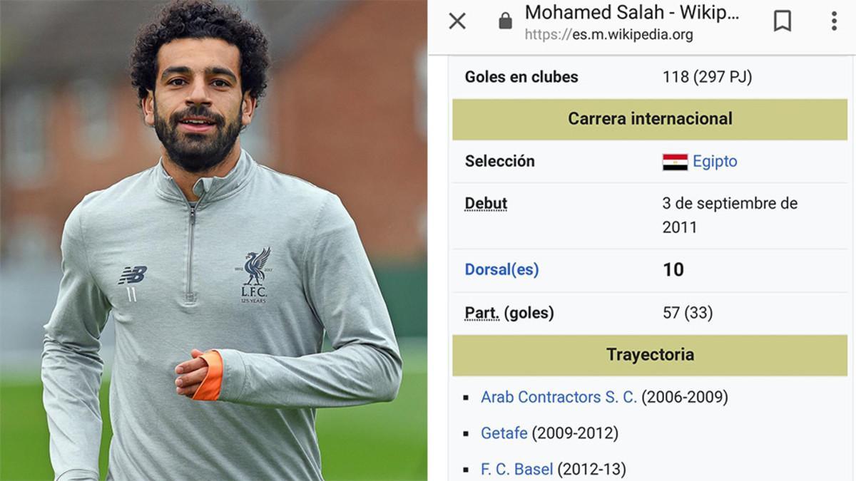 Según el portal, Salah estuvo en Getafe de 2009 a 2012