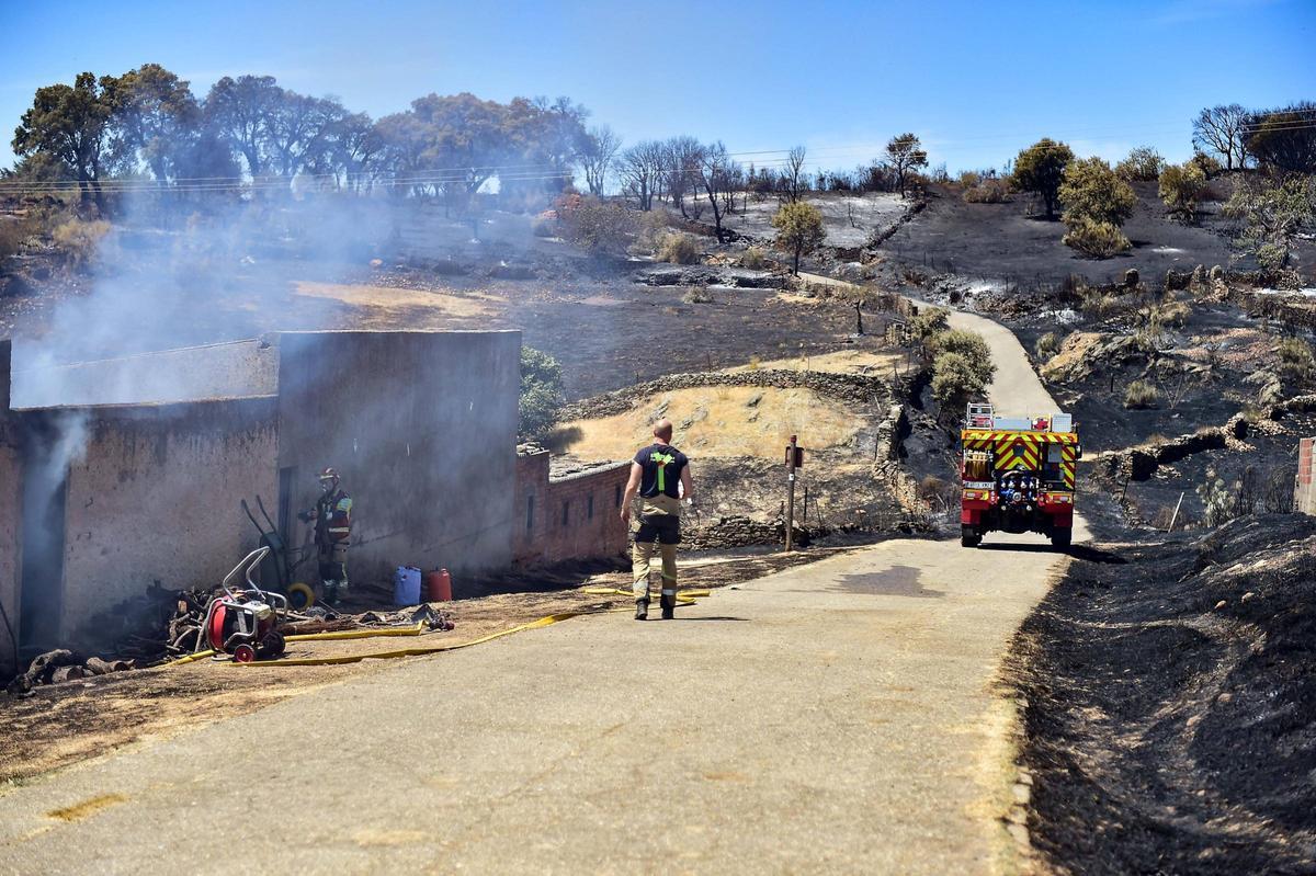 Fotogalería | Así ha quedado la zona de Casas de Millán tras el paso del incendio