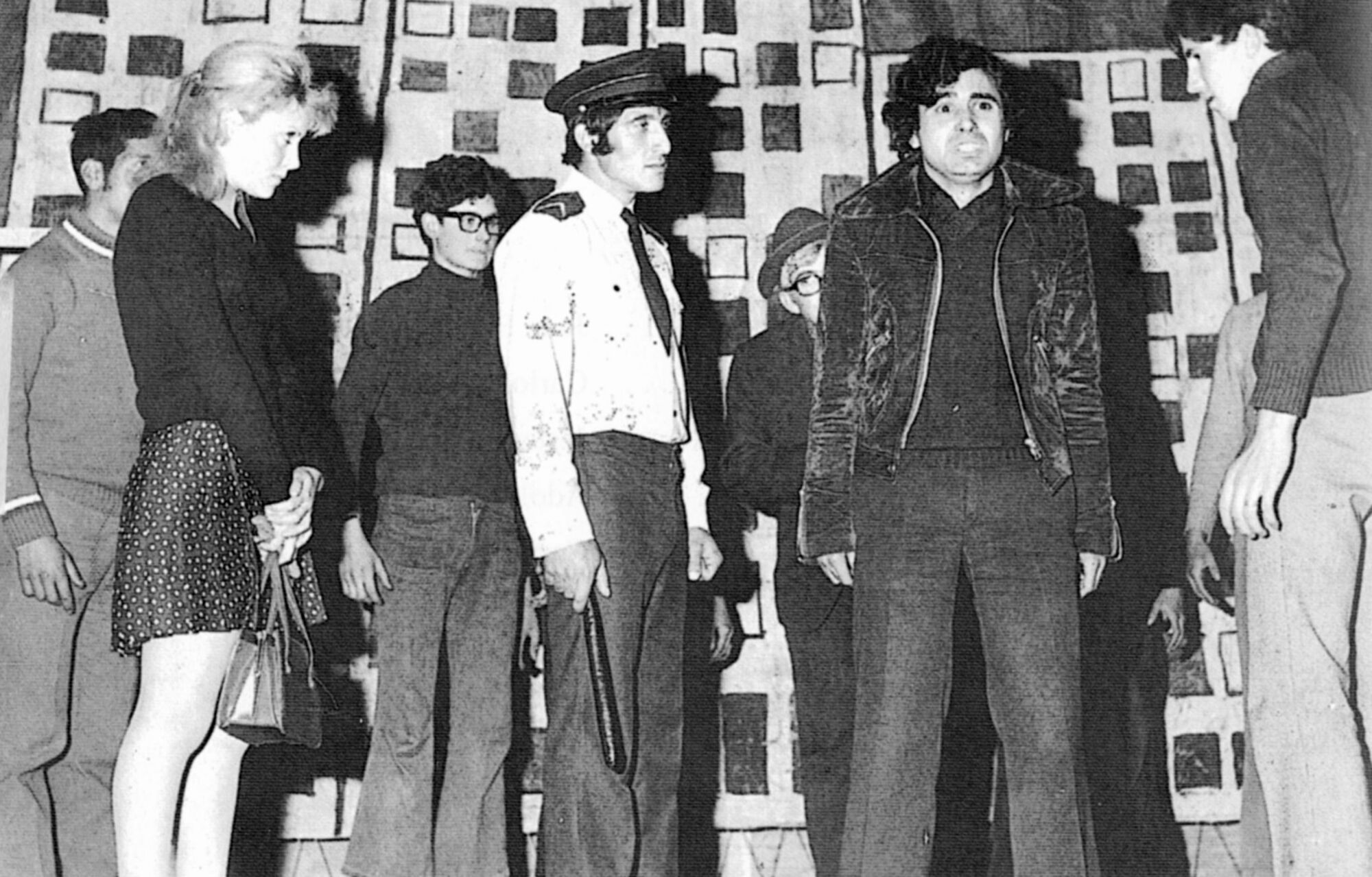 CELSO BUGALLO AGUIAR (C) , ACTOR GALLEGO DE CINE Y TEATRO EN 1971, CON EL GRUPO DE TEATRO LOPE DE RUEDA.