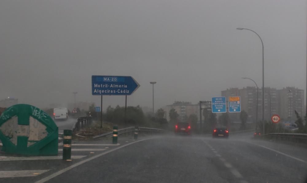 Lluvia en Málaga.