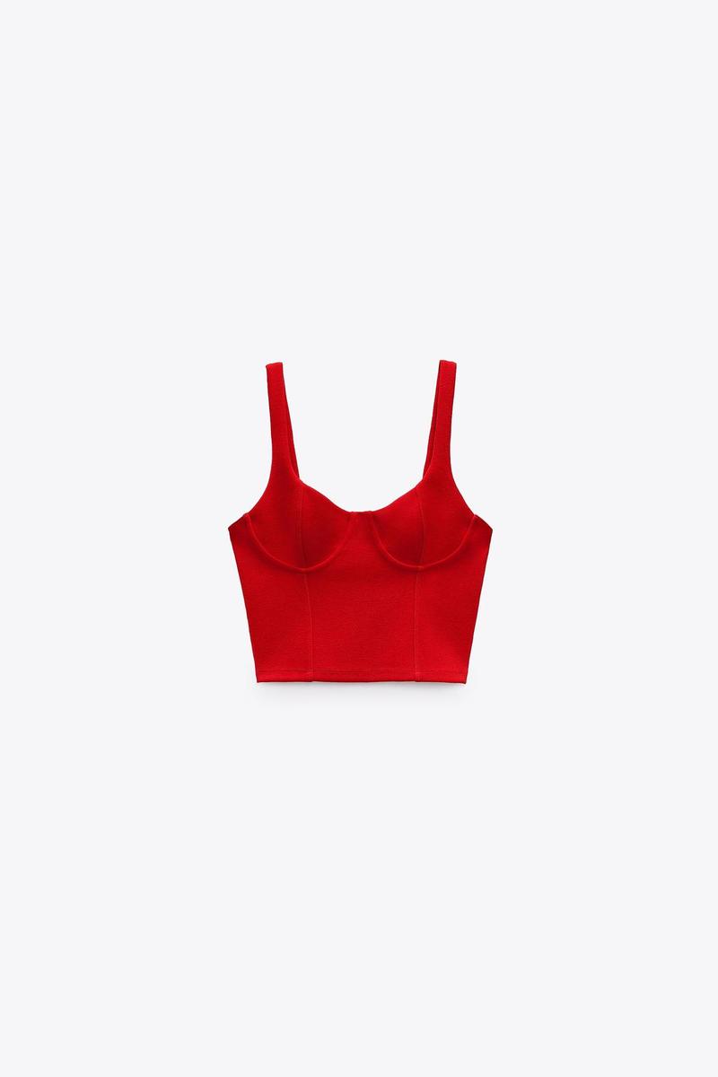 Top tipo 'bustier' de Zara