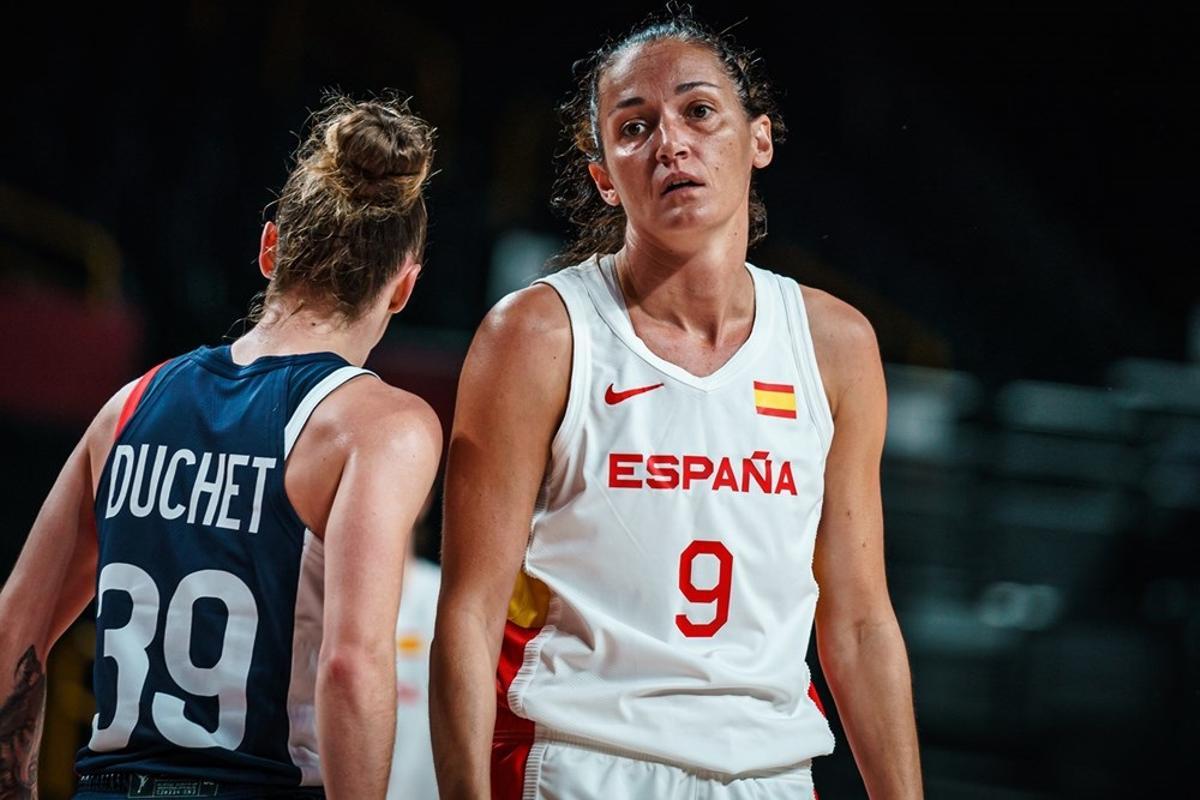 Laia Palau durant el partit