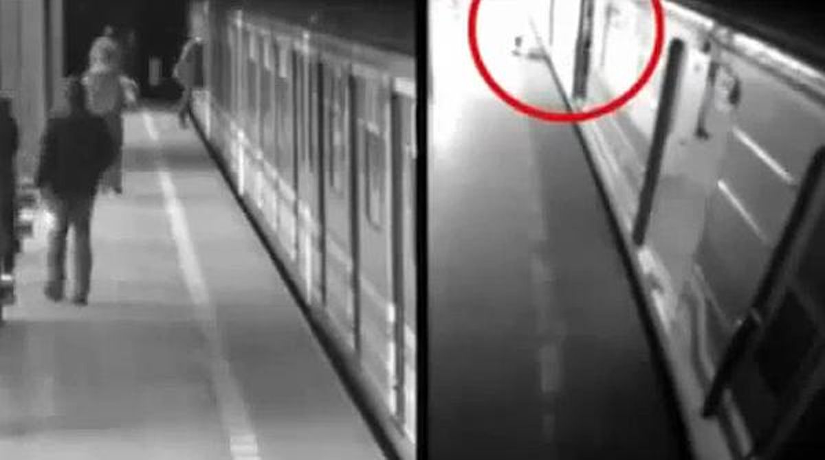 Una dona èbria va caure a les vies i li van passar dos metros per sobre.