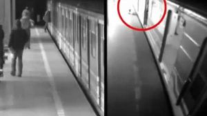 Una dona èbria va caure a les vies i li van passar dos metros per sobre.
