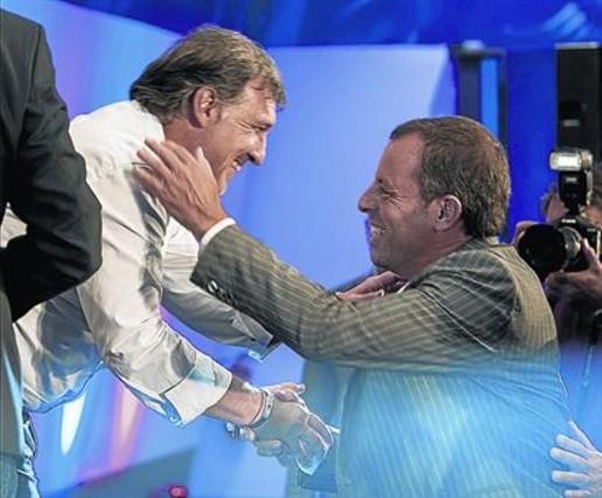Martino i Rosell se saluden després d’un acte, el mes d’octubre passat. Martino i Rosell se saluden després d’un acte, el mes d’octubre passat.
