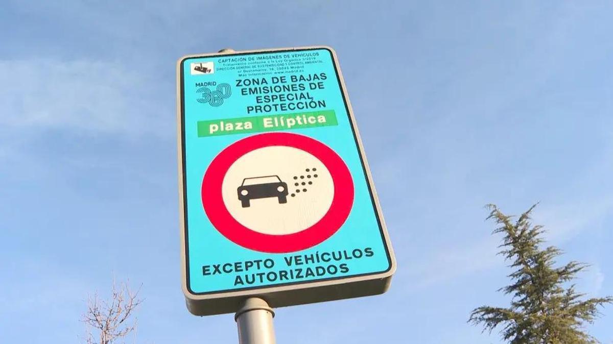 Cartel ZBE en Madrid