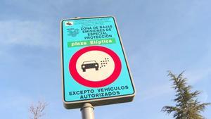 Cartel ZBE en Madrid