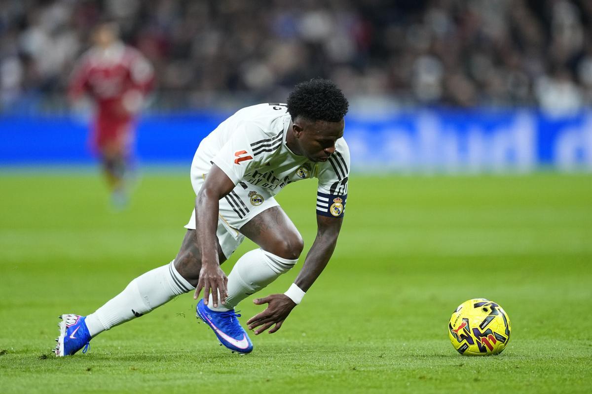 Vinícius, durante el Real Madrid-Sevilla.