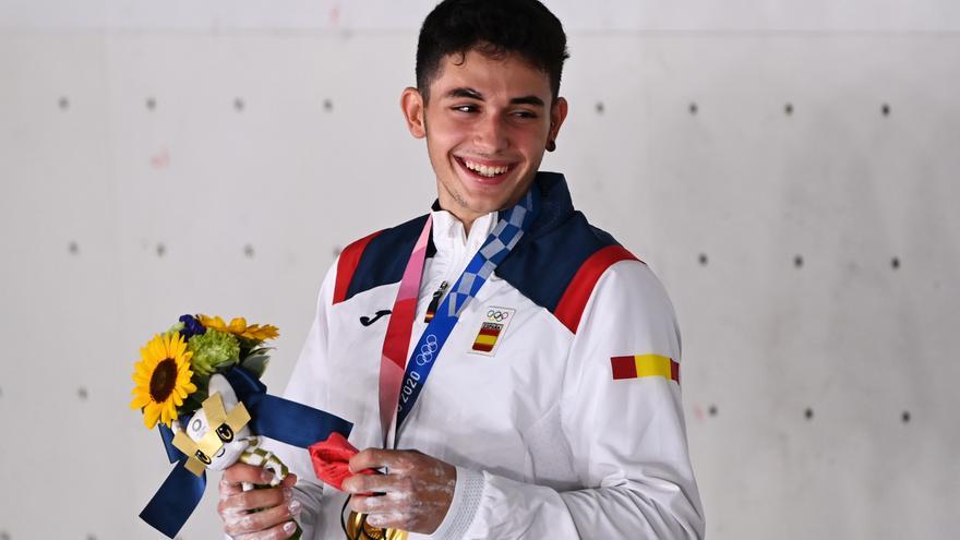 El escalador español Alberto Ginés, en una foto de los pasados Juegos Olímpicos de Tokio.