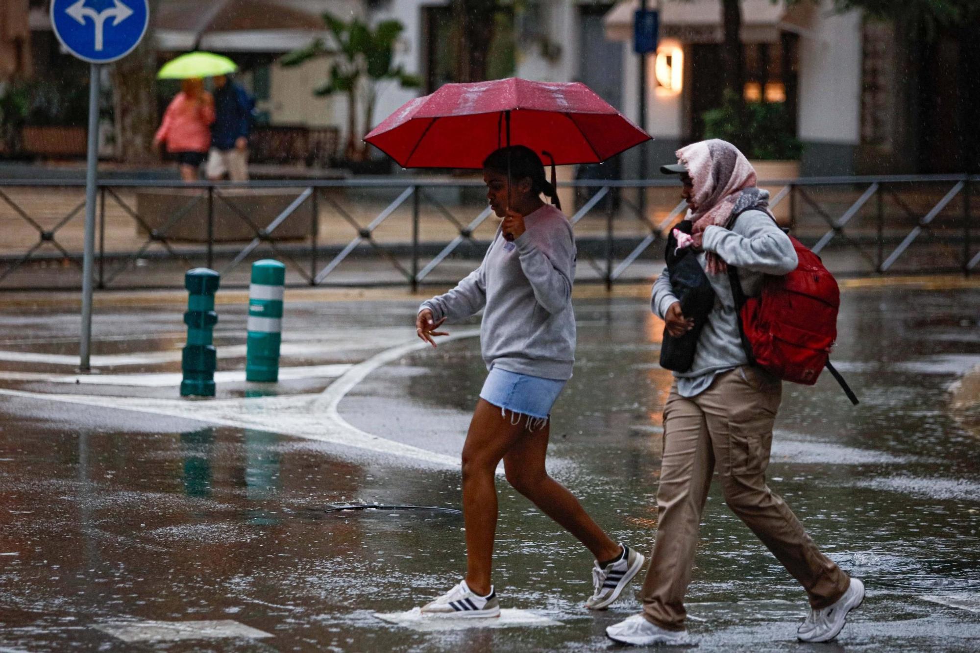 Todas las imágenes de la lluvia en Ibiza