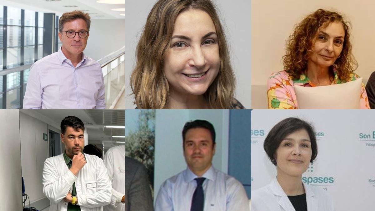 Los seis directivos de Son Espases que han dimitido, de izquierda a derecha: Alfonso Macías, Pilar Fuster, Ruth Martón, Antonio García Mingorance, Fernando Nadal y Marta de la Cruz.