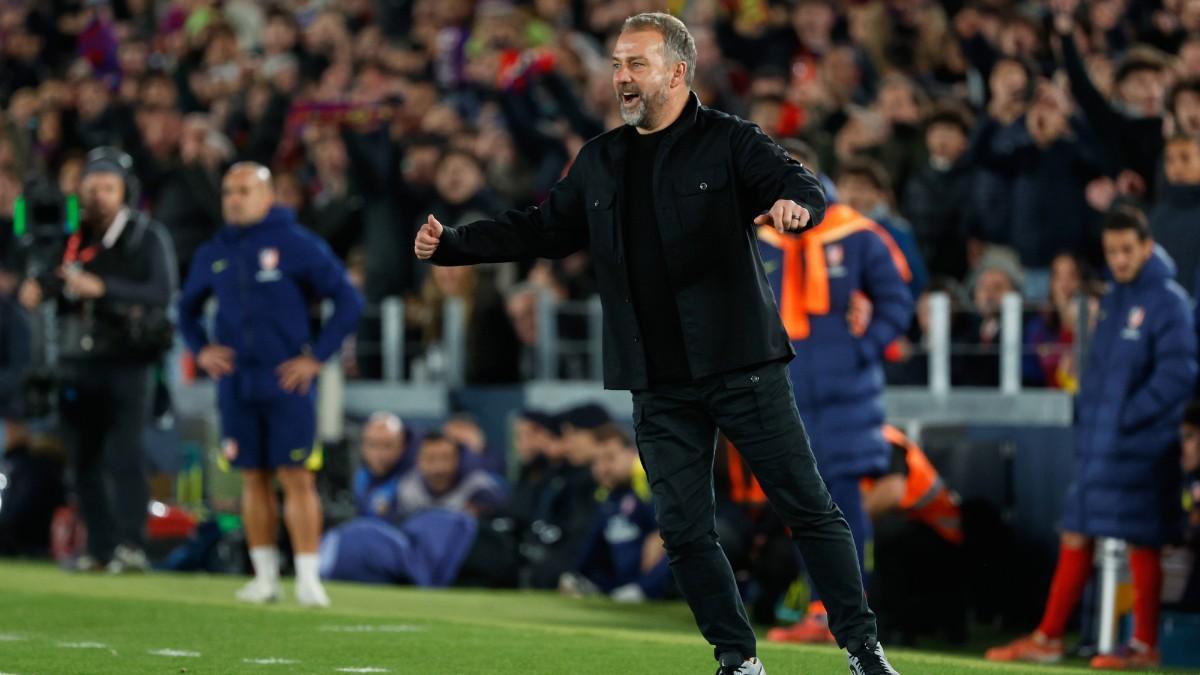 Flick se mostró muy contento durante todo el encuentro