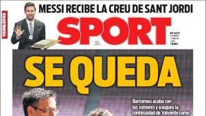 Portada del SPORT del 17 de mayo de 2019