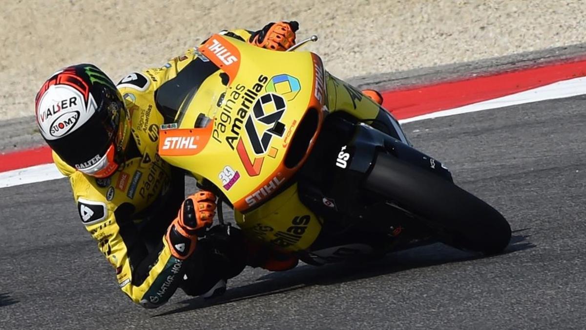 Àlex Rins (Kalex), en el GP de San Marino de hoy en Misano.