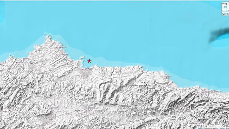 Gijón registra en la costa un terremoto de 2,5 grados