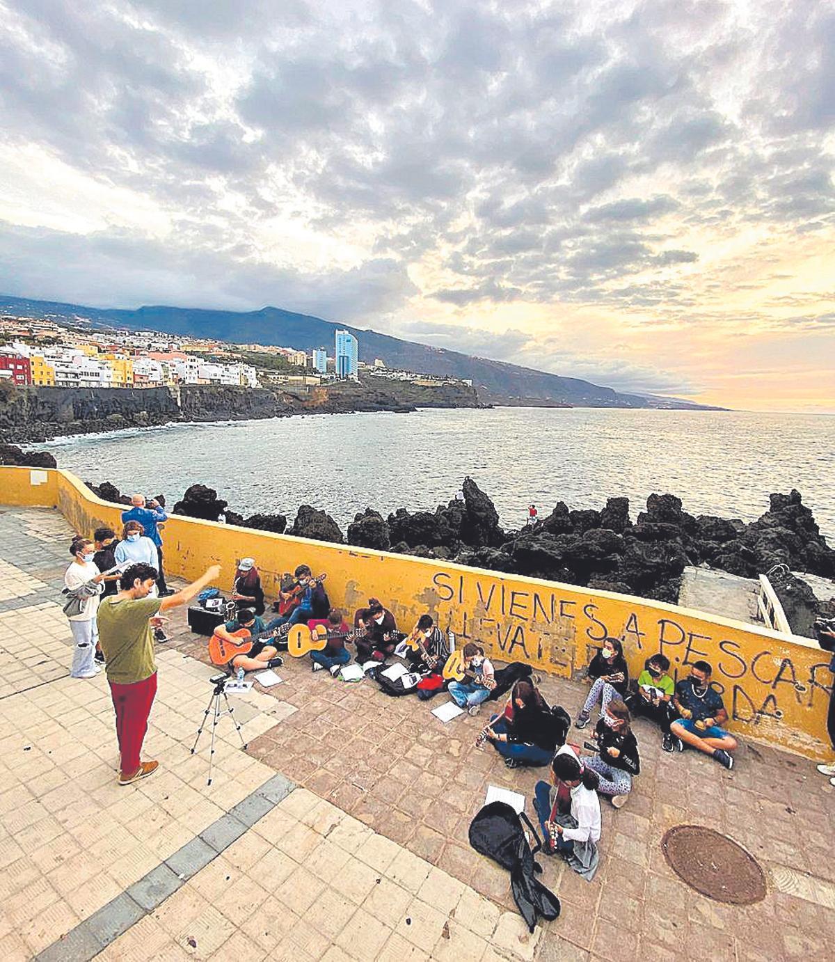 Los alumnos de la Escuela de Música.