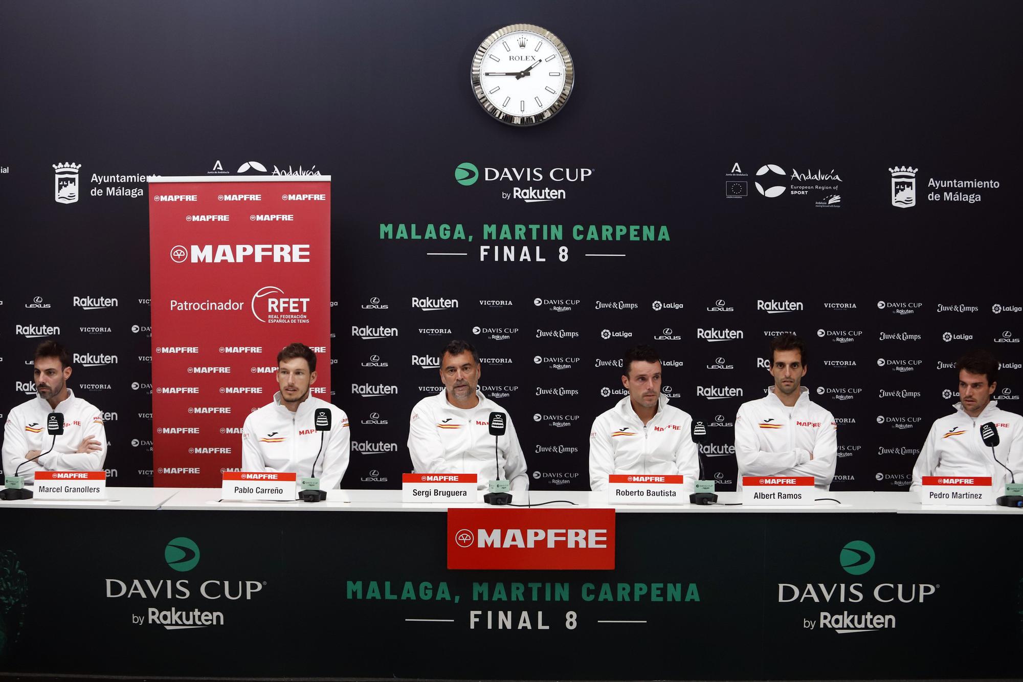 Copa Davis de Málaga | Entrenamientos y rueda de prensa en el Carpena de España y Alemania