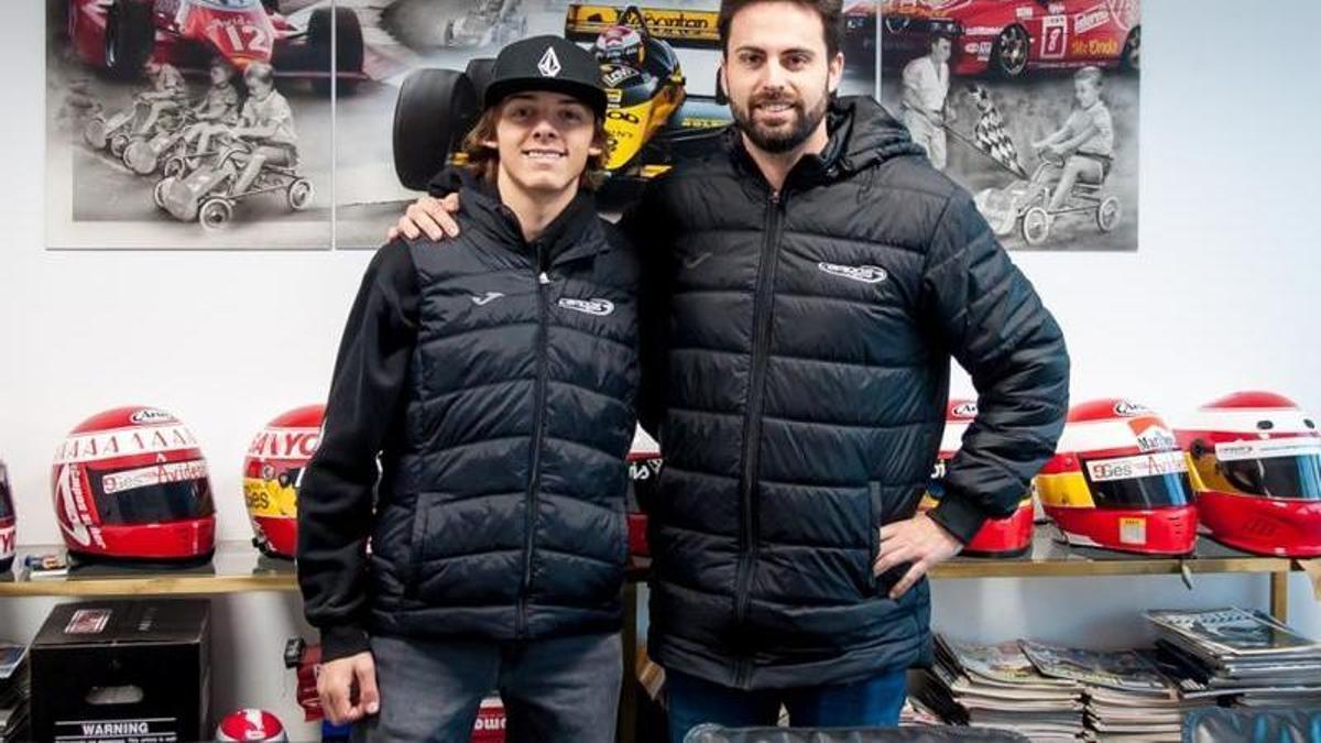 Hunter Yeany y Adrián Campos, en la sede de Campos Racing
