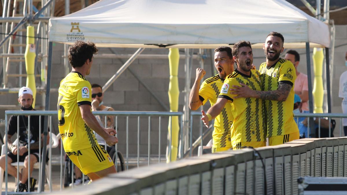 Brugman celebra su gol ante el Ibiza.