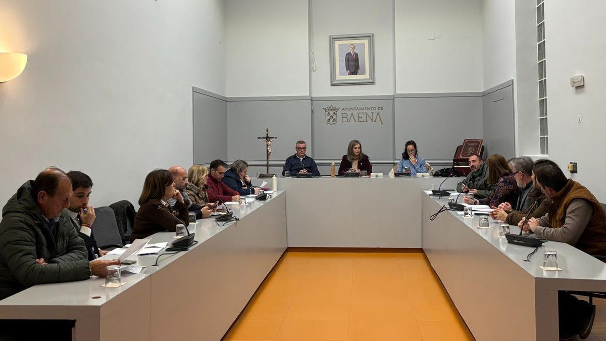 Un momento del pleno extraordinario celebrado este miércoles por la Corporación de Baena.