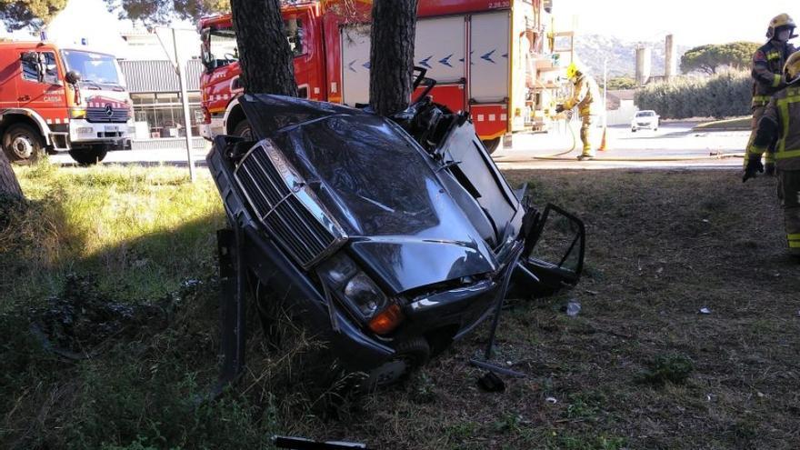 El vehicle accidentat a Santa Cristina d&#039;Aro.