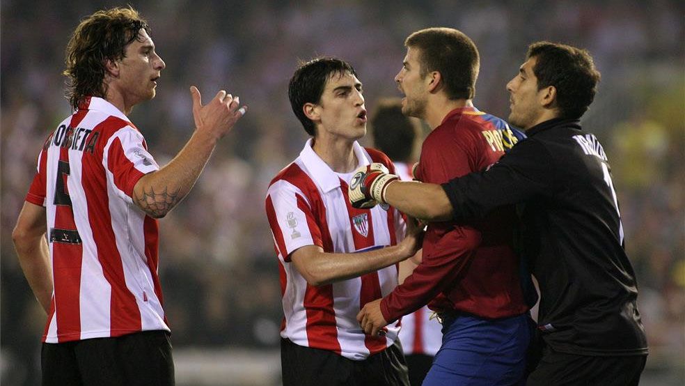 Iraola, en la final de Copa de 2009 en Valencia