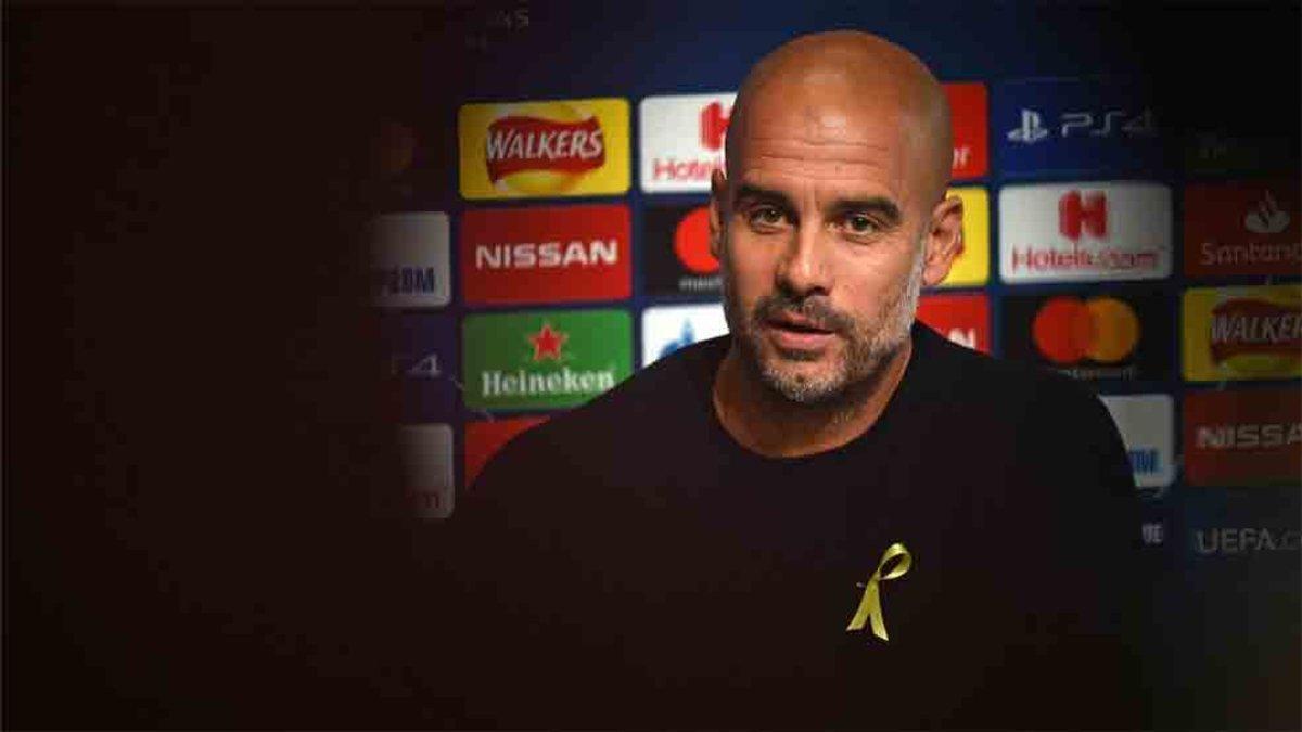 Pep Guardiola, en la rueda de prensa previa al partido de Champions