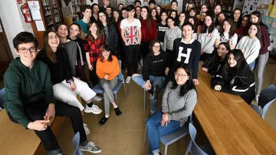 Los alumnos del Valle Inclán durante la actividad. // G. Santos