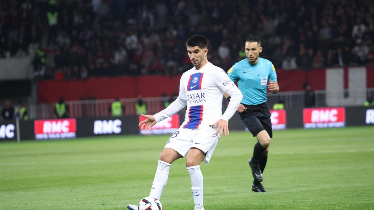 Carlos Soler, en un partido con la camiseta del PSG