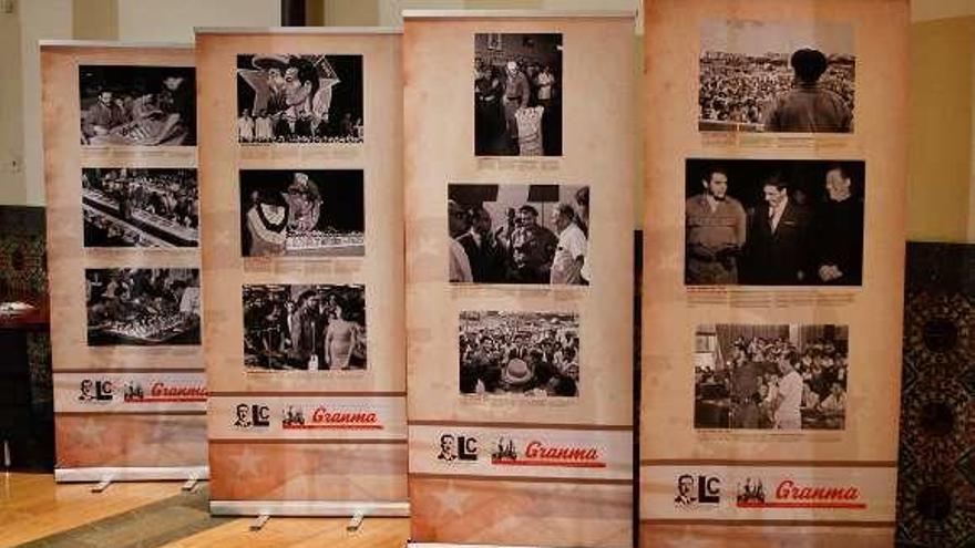 Aspecto del montaje de la exposición sobre el Che en el Antiguo Instituto.